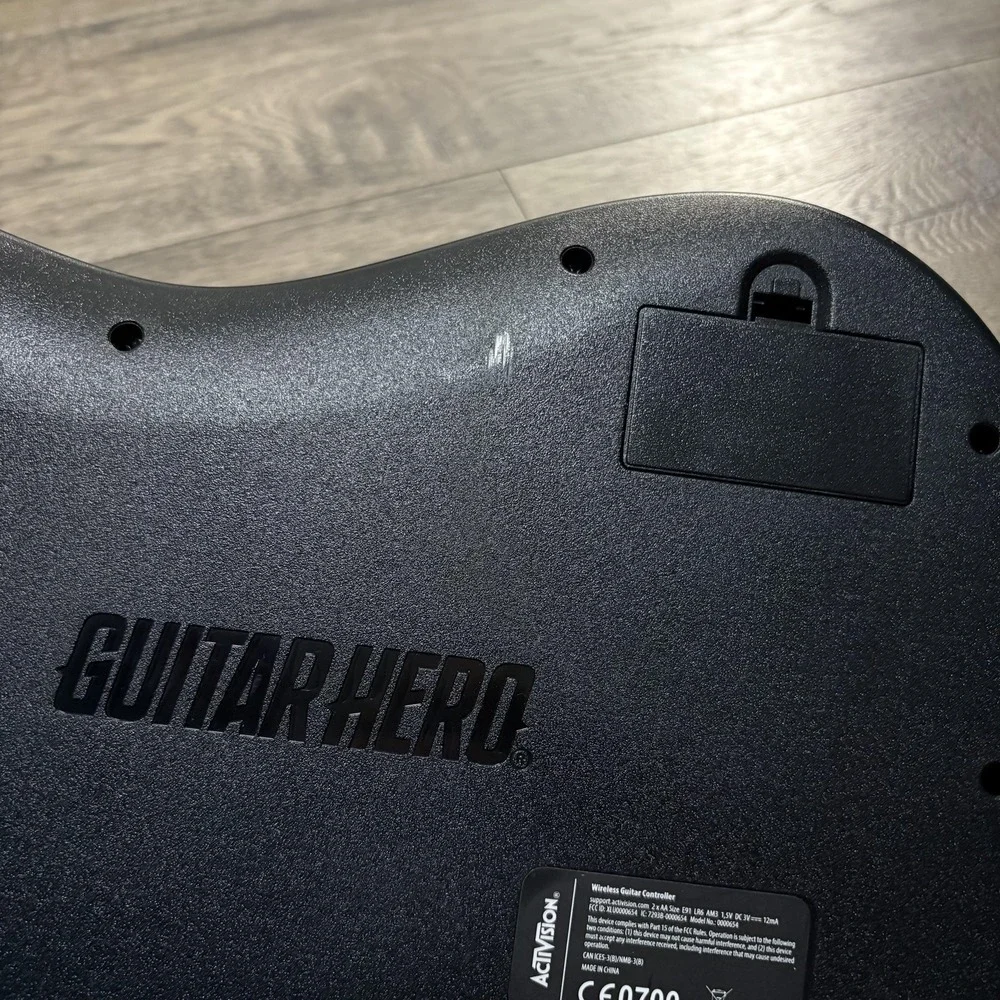 Guitar Hero Wireless Guitar Controller Activision Black No Dongle Untested
